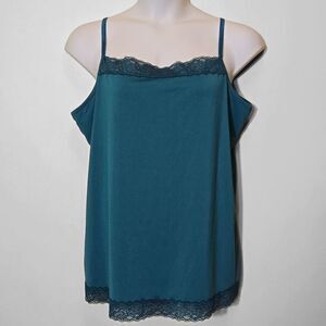 Fashion Bug Y2K Lace Trim Top Tank Size 2X